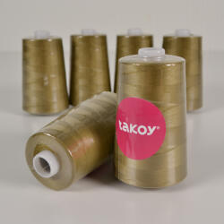 Takoy Overlock / coverlock poliészter cérna TKY 5000 olíva színű