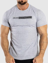 Iron Aesthetics Férfi sportpóló Iron Aesthetics Shadow, szürke: L Szürke