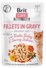  Brit Care Cat Fillets in Gravy with Tender Turkey & Savory Salmon - petfusion - 17,12 RON