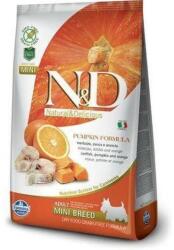 N&D Grain Free cod cu dovleac portocaliu hrană pentru câini adulți mini - 800 g