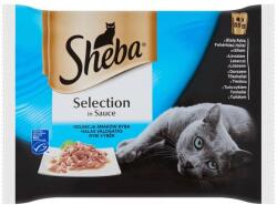 Sheba Adult Pouched - Selecție de pește - în sos (4x85g)