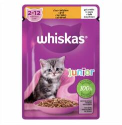 Whiskas Saucers Pui în aspic Junior - 12×85 g