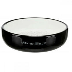 TRIXIE Ceramic Bowl - castron din ceramică (alb, negru) pentru pisici cu nasul scurt (0, 3l /Ø15cm) (24771)