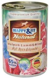 Happy&Fit cățeluș, miel, vită, orez - 400 g