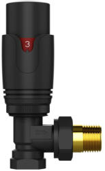 Welland heating Termosztatikus radiátor sarok szelep - 1/2" - TRCD10A-B (TRCD10A-B)