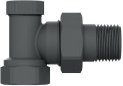 NERO Radiátor sarok szelep - 1/2" (visszatérő) - szürke (LCK-G)