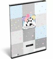 Lizzy Card Pandacorn: Panda mintás vonalas füzet, A4