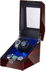 iUni Óratartó doboz iUni Watch Winder 2 + 3 tárolóhely, Mahagóni (512124)