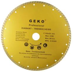 GEKO gyémánt vágótárcsa vágókorong Turbo beton/tégla 300x32mm G00265 (G00265)