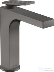 Hansgrohe AXOR CITTERIO 160 mosdócsaptelep rombuszmetszéses fogantyúval, automata leeresztővel, szálcsiszolt fekete króm 39071340 (39071340)