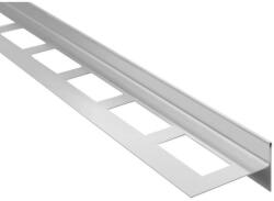 Sapho NOK inox lejtésadó profil épített zuhanytálcához JOBBOS 10mm vastag 100cm hosszú (SPD10-P)