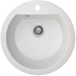 Laveo Dafne, 1 kamrás gránit mosogató 510x510x205 mm, fehér, LAV-SBD_680T (LAV-SBD_680T)