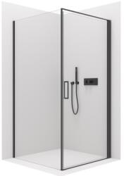 Cerano Porte, 1 szárnyas zuhanykabin 80x90 cm, 8mm átlátszó üveg, fekete profil, CER-CER-413552 (CER-CER-413552)