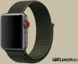 FeiFan Szövet óraszíj Apple Watch órához 38/40/41 mm FeiFan - Oliva zöld (IWNY314)