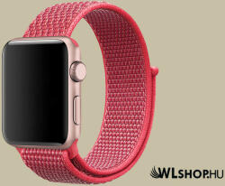 FeiFan Szövet óraszíj Apple Watch órához 38/40/41 mm FeiFan - Sötét rózsaszín (IWNY329)