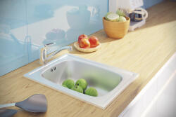 Laveo MINI 1M inox mosogató szifonnal (SKM_010T) - mosibolt