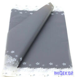  Virágmintás fólia íves kb 58x58 cm 20db/csomag - Grafit