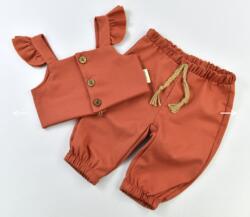 Popshops Nyári szett kislányoknak - Sofia, rozsda Méret: 74 (6-9hó)
