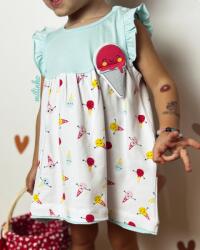 Miniworld Kislány nyári babaruha- Fagyi Méret: 80 (9-12hó)