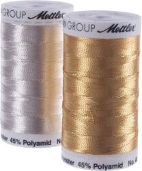 Mettler Ata metalica, finete 40, bobina 600 m, pentru brodat si cusaturi decorative Mettler METALLIC (7643-600metri) - tiparedecroitorie
