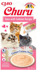 Churu Recompense pentru pisici Churu Cat Tuna & Salmon Creamy 14g x 4 tubes