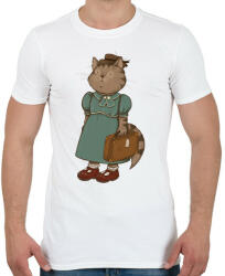 printfashion Vintage macska - Férfi póló - Fehér (16142950)