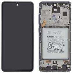 Samsung GH82-26912C Gyári Samsung Galaxy A52 / A52 5G / A52s 5G OLED kijelző érintővel Ibolya kerettel előlap + akkumulátor (GH82-26912C)