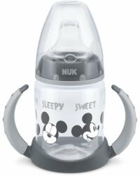 Nuk First Choice Mickey Mouse fogantyúval szürke 150 ml
