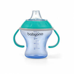 BabyOno Csöpögésmentes puha csőrrel zöld 180 ml (1456/01)