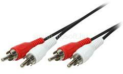 LogiLink Audiokábel, 2x RCA/M - 2x RCA/M, fekete, 5 m (LOGILINK_CA1040) (LOGILINK_CA1040)