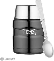 Thermos Ételtermosz csészével és összecsukható kanállal, 470 ml, metallic grey