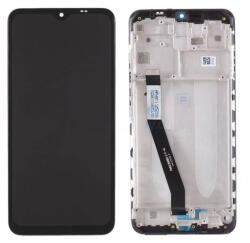 Xiaomi Redmi 9 kompatibilis LCD modul kerettel, OEM jellegű, fekete, Grade S+ - speedshop