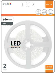 Avide 4, 8W 4000K IP20 LED Szalag Bliszter 2M Avide (AVI ABLSBL12V2835 60NW)