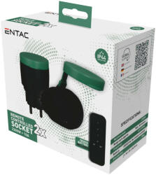Avide Távirányítós hálózati IP44 adapter 2 aljzat, távirányító Avide (AVI ES 2S RC 44)