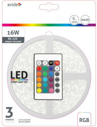 Avide 7, 2W RGB IP20 LED Szalag Bliszter 3M Avide (AVI ABLSBL12V5050 30RGB)