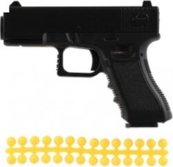 Teddies Pistol cu bile moi metal/plastic 10cm + cartușe 28 buc (TD00861678)