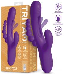 INTOYOU Triya Vibe with Flipping Tongue & Anal Beads Purple Vibrator