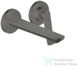 Hansgrohe AXOR Citterio C falsík alatti mosdó csaptelep 19, 3 cm-es kifolyóval, nem zárható leeresztővel, rombuszmetszéses fogantyúval, alaptest nélkül, szálcsiszolt fekete króm 49111340 (49111340)