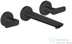 Hansgrohe AXOR Citterio C falsík alatti mosdó csaptelep 19 cm-es kifolyóval, nem zárható leeresztővel, alaptest nélkül, matt fekete 49070670 (49070670)