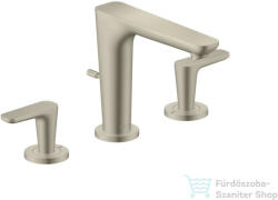 Hansgrohe AXOR CITTERIO C 3 üléses mosdó csaptelep automata rombuszmetszéses fogantyúval, leeresztővel, szálcsiszolt nikkel 49061820 (49061820)