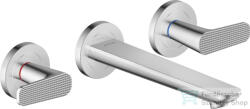 Hansgrohe AXOR Citterio C falsík alatti mosdó csaptelep 19 cm-es kifolyóval, rombuszmetszéses fogantyúval, nem zárható leeresztővel, alaptest nélkül, króm 49071000 (49071000)