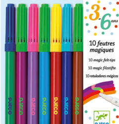 DJECO Filctoll készlet - Mágikus filcek - 10 magic felt-tips (DJ08827)