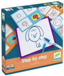 DJECO Rajzolás lépésről lépésre - Lépés lépés után - Step by Step 1, 2, 3 & Co (DJ08327)