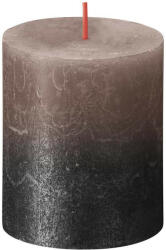 StrendPro Sviečka Bolsius Rustic, valcová, vianočná, Sunset Creamy Caramel+ Anthracite, 80/68 mm (2172605)