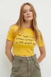 Max&Co MAX&Co. t-shirt x Pietro Terzini női, sárga, 2428976011200 - sárga M