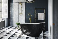 Besco Cada freestanding Besco Keya 165x75cm black&white (KEYA16575BLK)