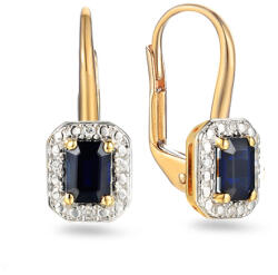 Heratis Forever 0, 61 ct zafír fülbevaló Irma gyémánttal, sárga arany IZBR582YN