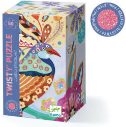 DJECO glitteres puzzle - Csillogó madarak (50 db) (DJ07022)