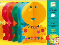 DJECO Djeco: Design by Matricázó képkészítés - 10 madár - Create with stickers 10 birds (DJ08936)