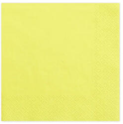 PartyDeco S. r. o Szalvéta, sárga, 33x33cm, 20 darab/csomag